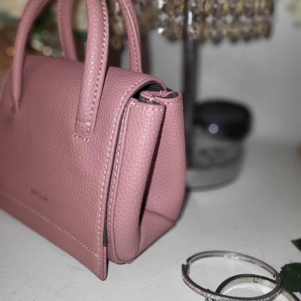 Matt & Nat Pink Textured Mini Bag - Picture 3 of 5